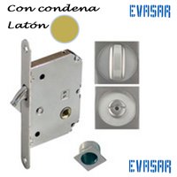 Tiradores para puertas correderas. Cazoleta embutir laton con condena cuadrado